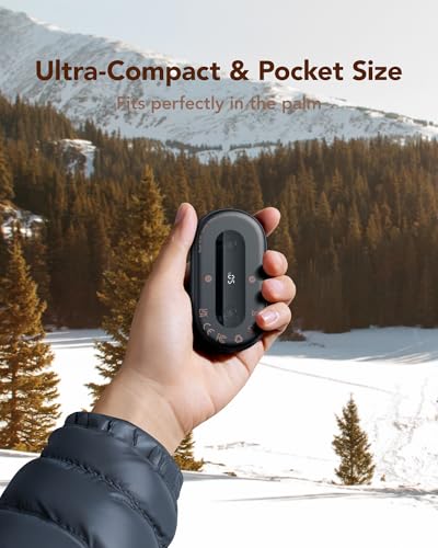 Ultra-Thin Mini Portable Charger 10000mAh & Rechargeable Electric Hand Warmers 2 Packs Gifts Kit