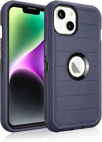 Shockproof for iPhone 14 Case Protective, Heavy Duty Rugged Full-Body, Blue | for Defender Phone Case iPhone 14, Anti-Drop, Military-Grade Phone Case - color: Blue