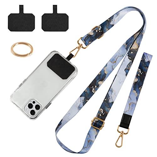 Phone Lanyards, Wrist Lanyards, Adjustable Neck Strap Marble - color: Marble