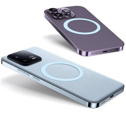 TENOC Universal Metal Ring Sticker, 3Pcs, Blue | Compatible with iPhone/Samsung/Android Cellphones, Magnetic Phone Charger/Mount/Holder Conversion - color: Blue