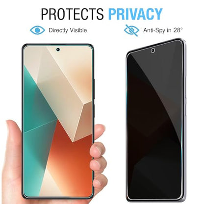 [2+2pack For Xiaomi Redmi Note 13 Pro+ Flexible Privacy Screen Protector(Not Tempered Glass) and Camera Lens Screen Protector,Anti-Spy Flexible TPU Film,Easy Installation