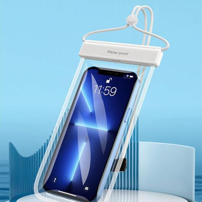 Waterproof Cell Phone Pouch Protective Travel Accessories White | Waterproof Mobile Phone Holder Dry Bag for Women Men Summer Vacation Beach Pool Cruise Outdoor Adventure - color: White