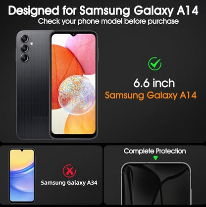3 Pack Screen Protector for Samsung Galaxy A14 [Not Glass], Full Coverage Soft Flexible TPU Film for Galaxy A14 5G/4G 6.6", Anti-Bubble HD Clear Hydrogel Film, Support Fingerprint Reader - size: Samsung Galaxy A14 4G/5G