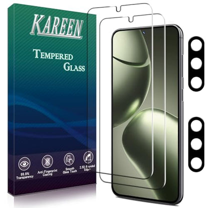 KAREEN Screen Protector for Samsung Galaxy S25 with Camera Lens Protector