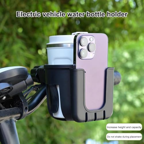 Stroller Cup Holder with Phone Holder, 2-in-1 Cup Phone Holders for Stroller, Bike, Wheelchair, Walker, Scooter