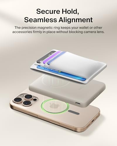 Belkin 5K 7.5W Ultra-Slim Portable Power Bank, Supports MagSafe Accessories - color: Sand