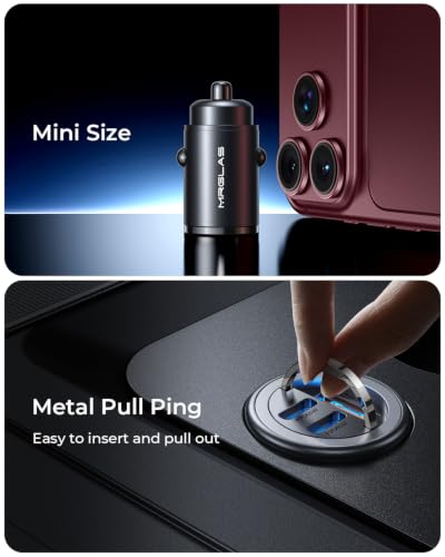 【Upgraded】 150W 3-Port iPhone 18 17 Pro Max Car Charger USB C Fast Charge - color: 3-Port Black