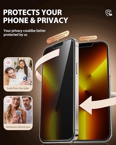 2 Pack Privacy Screen Protector for iPhone 13 Pro Max (2021)/14 Plus - size: for iPhone 13 Pro Max - 6.7 inch