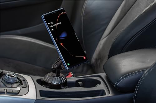 Scosche Cup Holder Phone Holder for Car, Magnetic Cell Phone Holder with Adjustable Neck & 360° Rotation, Universal Car Mount for iPhone/Android, Fits Cup Holders Up to 3.5", Not MagSafe Compatible - style: Cup Holder
