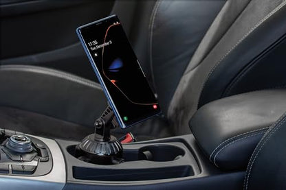 Scosche Cup Holder Phone Holder for Car, Magnetic Cell Phone Holder with Adjustable Neck & 360° Rotation, Universal Car Mount for iPhone/Android, Fits Cup Holders Up to 3.5", Not MagSafe Compatible - style: Cup Holder