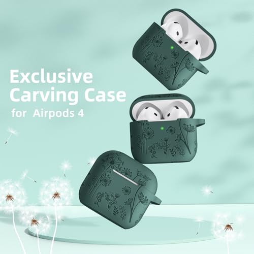 Lerobo for AirPods 4 AirPods 5 Case with Cleaner Kit & Keychain, Pine Green - color: A-Green, size: AirPods 5&4
