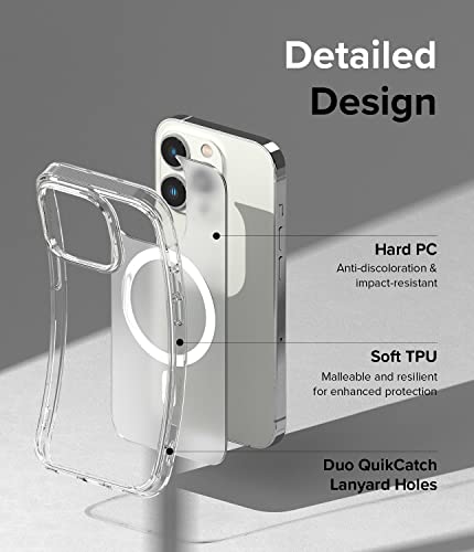 Ringke for iPhone 14 Pro Max Case [Fusion Magnetic Matte Clear] | Compatible with MagSafe, Oil & Dirt Resistant, Anti-Fingerprint Technology Prevents Oily Smudges, Feels Velvety Soft - size: iPhone 14 Pro Max