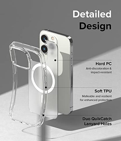 Ringke for iPhone 14 Pro Max Case [Fusion Magnetic Matte Clear] | Compatible with MagSafe, Oil & Dirt Resistant, Anti-Fingerprint Technology Prevents Oily Smudges, Feels Velvety Soft - size: iPhone 14 Pro Max