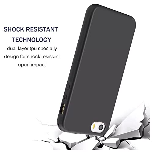 Case for Motorola Edge 60 Stylus + Glass Screen Protector Tempered Film - Transparent Silicone Soft Flexible Bumper Shockproof TPU Protective Cover Shell (Black)