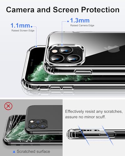 HOOMIL Case for iPhone 11 Pro Max 6.5-Inch, Non-Yellowing, Drop Protection, Anti-Scratch Transparent Hard Back Phone Cover - Black - color: Black, size: iPhone 11 Pro Max