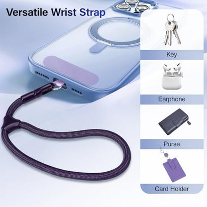 Dadanism Phone Wrist Strap, Universal Adjustable Hand Wrist Strap Lanyard - color: Purple, style: Short