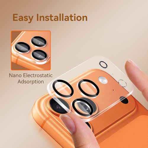Camera Lens Protector for iPhone 17 Pro Max 6.9",9H Tempered Glass，Ultra HD, Scratch Resistance Easy to Install，Case Friendly， 3-Pack - size: iPhone 17 pro max