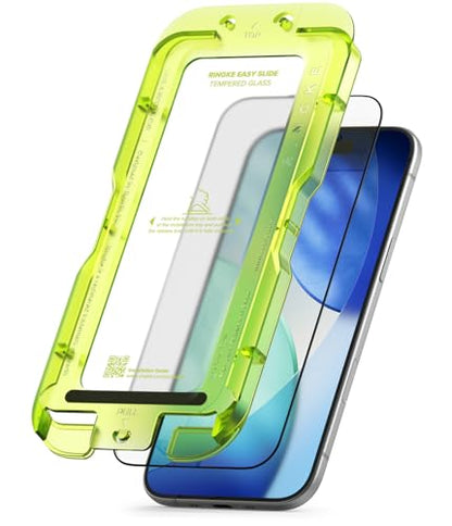 Ringke for iPhone Air Screen Protector [Easy Slide, 2 Pack] | Easy Installation with Alignment Tool, Case Friendly Premium 9H Hardness Tempered Glass - size: iPhone Air