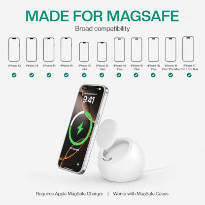 Wireless Charger, MagSafe Charger Stand, Phone Stand for Desk, White - color: White