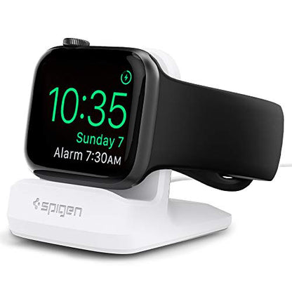 Spigen for Apple Watch Charger Stand, Durable TPU with Non-Slip Base - color: White, size: Classic