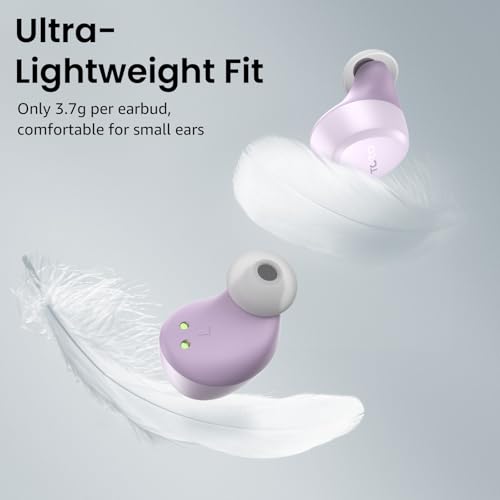 TOZO A1 Wireless Earbuds Bluetooth 5.3 Light Weight in Ear Headphones - color: Light Purple