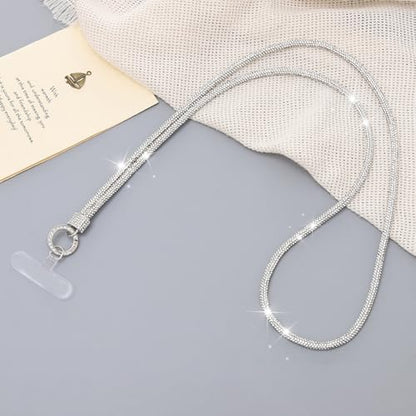 2Pcs Phone Crossbody Lanyard and Wrist Strap, Universal Cell Phone Lanyard Strap with 2Tether Tab - color: H