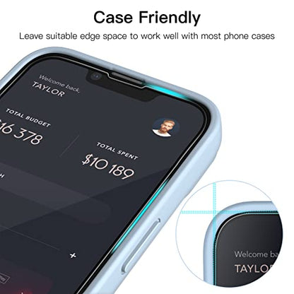 JETech Full-Coverage Screen Protector for iPhone 14 Plus, 3-Pack | Black Edge Tempered Glass, Easy Installation Tool, HD Clear, Case-Friendly - size: iPhone 14 Plus