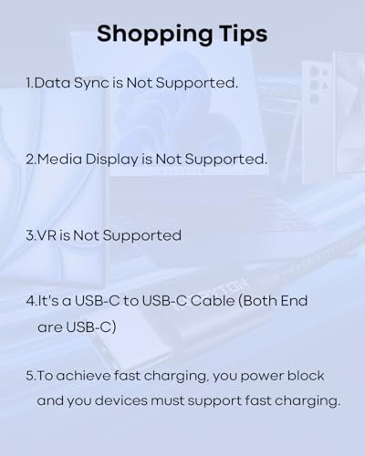 20Ft Extra Long USB-C Cable - Fast Charging, Nylon Braided - Compatible with iPhone 16 Pro Max, Samsung Galaxy, iPad Pro, MacBook, Switch Laptop and More - Gray - color: Grey, size: 20Ft