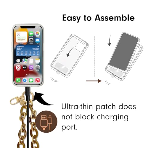 Sonix Phone Wristlet - Detachable Universal Smartphone Wrist Strap, Hands-Free Lanyard Cellphone Bracelet with Tether Tab - color: Brown Marble