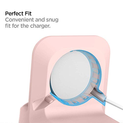 Spigen for Apple Watch Charger Stand, Durable TPU with Non-Slip Base - color: Pink Sand, size: Classic