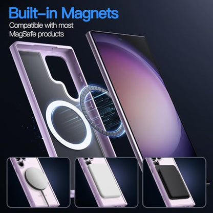 JETech Magnetic Case for Samsung Galaxy S23 Ultra, Lilac - color: Lilac