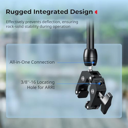 SMALLRIG Desktop Magic Arm Support with Super Clamp Kit, Phone Mount Clamp - style: Gear & Ball Joints