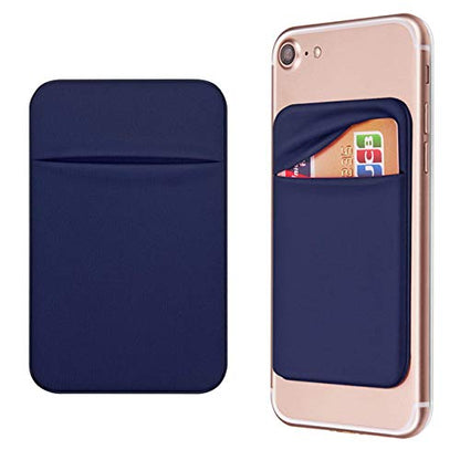 OBVIS Cell Phone Card Holder Stick On Wallet Sleeve, Blue, 2 Pack - color: Blue