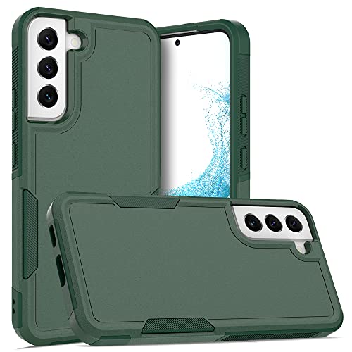 for Samsung Galaxy S22 Plus Case: Dual Layer Protective Heavy Duty Cell Phone Cover Shockproof Rugged with Screen Protector - Military Protection Bumper Tough - Samsung Galaxy S22+ 2022, Dark Green - color: Dark Green (PC) + Dark Green (TPU)