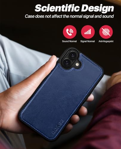 OCASE for iPhone 16 Case Detachable Wallet Case with Card Holder, 2 in 1 Pu Leather Flip Folio with RFID Blocking Stand Wrist Strap Shockproof Phone Cover 6.1 Inch 2024, Blue - color: Blue, size: iPhone 16