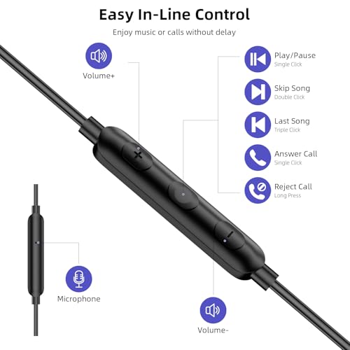 APETOO USB C Wired Earbuds for iPhone 18 Pro 17 16 15 Volume Control Blue - color: Blue