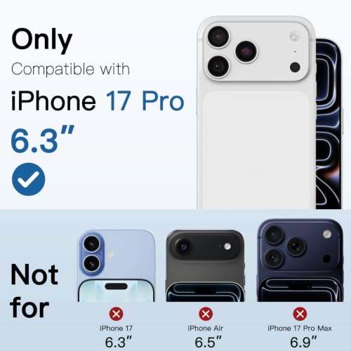 [3 Pack Camera Lens Protector For iPhone 17 Pro 6.3-Inch,9H Tempered Glass,Anti-Scratch,Case Friendly,Night Circle,No-Bubble HD Clarity,Full Cover - size: iPhone 17 Pro