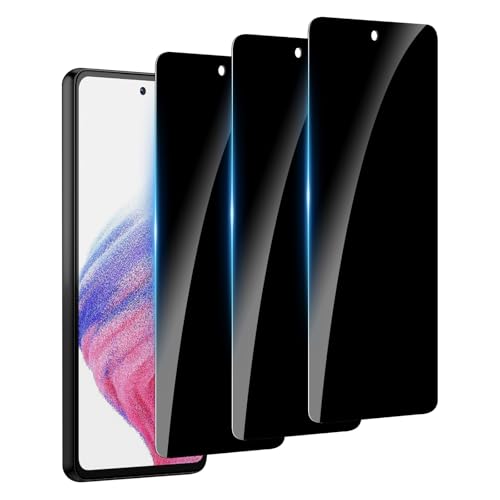 3 Pack Privacy Screen Protector for Samsung Galaxy A53 5G /A52 / A52 5G / A52s 5G /A51 / A51 5G / A51 5G UW, 9H Hardness Anti-Spy Tempered Glass, Bubble Free, Case Friendly - size: [Privacy] Galaxy A53 (3 Pack)