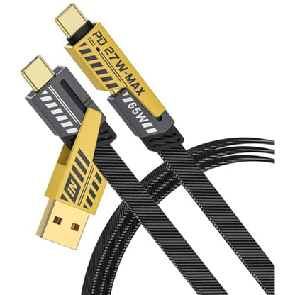 Universal 4-in-1 Fast Charging Cable Compatible with iPhone & Android