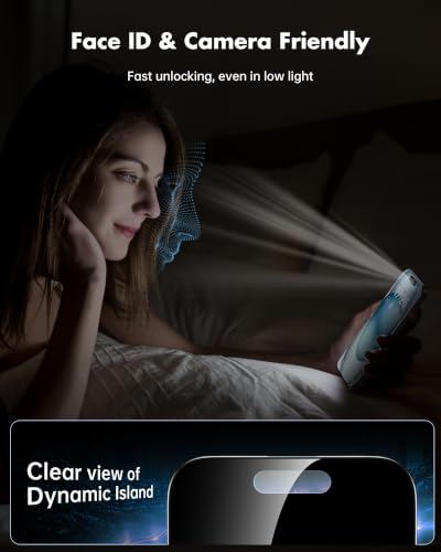 UNBREAKcable iPhone 15 Privacy Screen Protector 2-Pack, Upgraded Dual-Tempered Glass + 2 Camera Lens Protectors, 25° Anti-Spy, Military-Grade 9H+, HD Clear, Anti-Fingerprint, 6.1 Inch - size: iPhone 15
