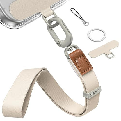 SURPHY Phone Wrist Strap, Keychain Wristlet, Wrist Lanyard with Tether Tab - color: Stone