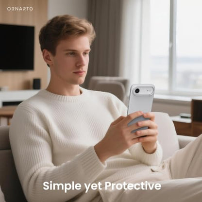 ORNARTO for iPhone Air Case 6.5", Slim Liquid Silicone 3 Layers Soft Gel Rubber Shockproof Protective Cover with Anti-Scratch Microfiber Lining-Light Gray - color: Light Gray