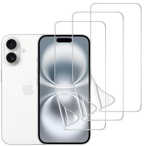 3 Pack TPU Screen Protector for iPhone 16 Plus, Self-Healing HD Clear Soft Flexible Hydrogel Film Compatible with iPhone 16 Plus 6.7" - Scratch-Resistant, Bubble Free, Easy Installation - size: iPhone 16 Plus