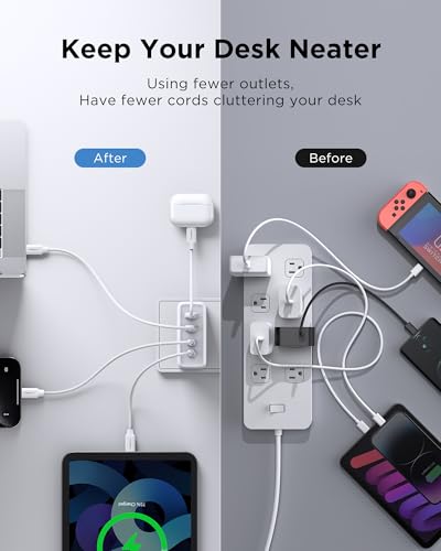 Pisen 120W 4-Port GaN USB-C Charger Block With 6FT USB-C To C Cable For MacBook Pro/Air, Pixelbook, iPad, iPhone, Samsung, Pixel 8, Steam Deck