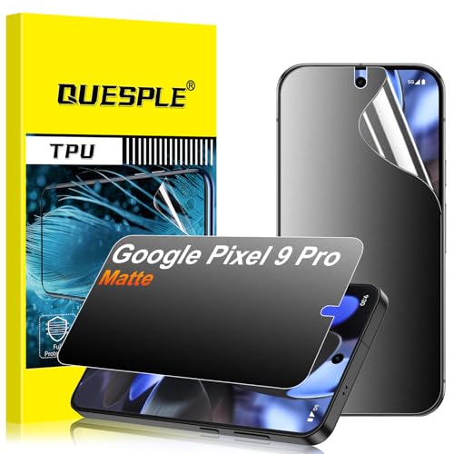 2 Pack for Google pixel 9 Pro Anti-Glare Matte Privacy Screen Protector 6.3 inch, Smooth and Responsive Touch Flexible EPU Film, [Support Fingerprint Unlock] [Self-Healing] [Not Glass] - size: Google Pixel 9 Pro