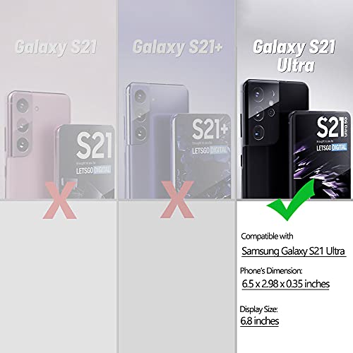 KIOMY Clear Case for Samsung Galaxy S21 Ultra 5G Hybrid Design Shockproof Bumper Protective Cell Phone Back Cover Hard PC Back + Flexible TPU Raised Bezel with Airbags Corners