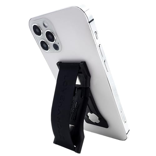 LOVEHANDLE PRO Phone Grip + Kickstand - Black Silicone