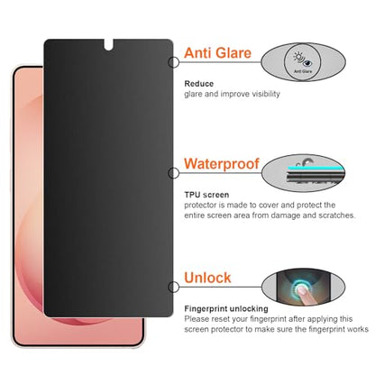2 Pack 4 Way 360 ° Matte Privacy Screen Protector for Samsung Galaxy S26 6.2 Inch [Not Glass], Anti-Scratch, Anti-Glare, Support Fingerprint Unlock - size: Samsung Galaxy S26