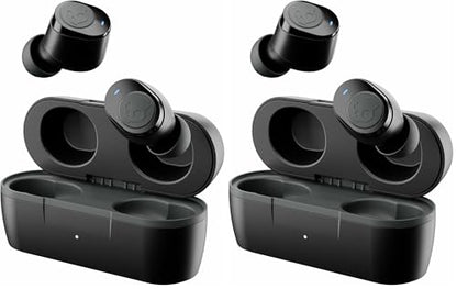 Skullcandy Jib True 2 Wireless Earbuds,Bluetooth Headphones,Up to 33 Hours Battery with Charging Case,Noise Isolating Fit,Sweat and Water Resistant,Microphone for iPhone Android-True Black,(Pack of 2) - color: True Black, size: Jib True 2 (Pack of 2)