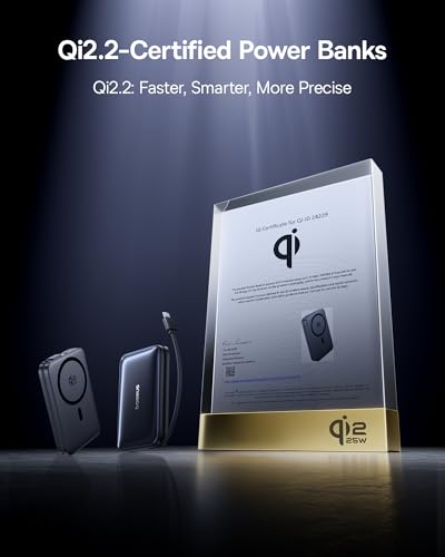 Baseus Picogo Qi2.2 25W Magsafe Portable Charger Power Bank 10000mAh 45W, with Built-in Cable USB-C Fast Charging Magnetic Battery Pack for iPhone Duo/18/17/16/15/14/13/12 Pro Max/Pixel 10 Pro